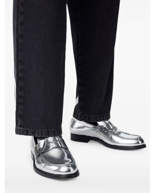 Gcds White Wirdo Loafer Mit Spiegeleffekt