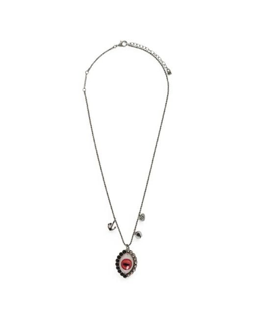 DSquared² White Eye Charm Necklace