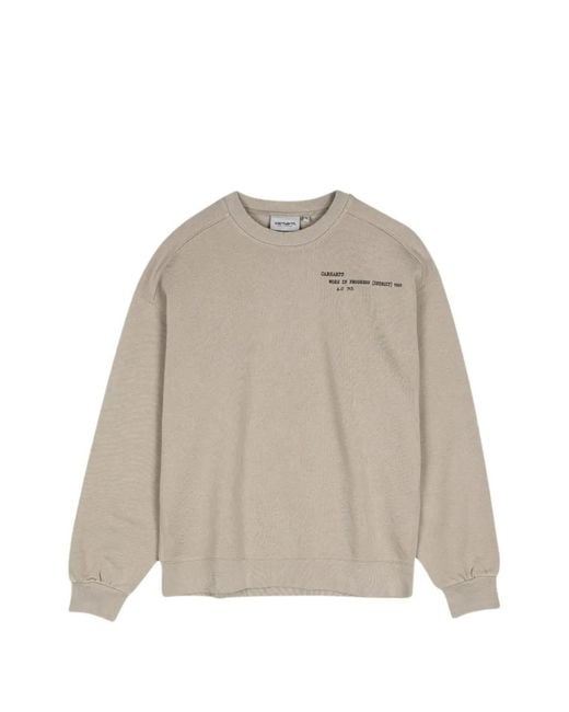 Carhartt Natural Punched Logo-Print Sweater for men