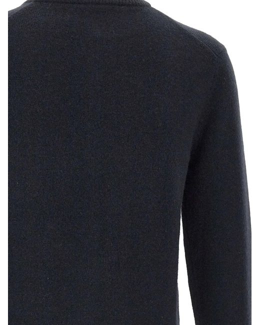Peuterey Blue Half-Zip Ribbed Sweater for men