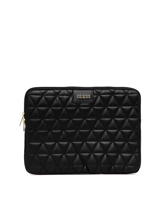 Guess Black Quilted Laptop Case