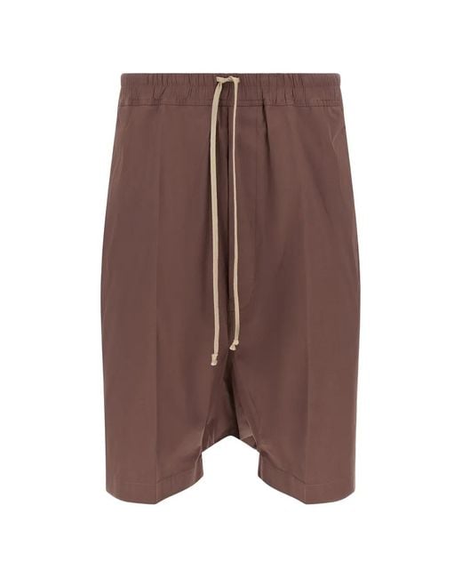 Rick Owens Brown Rick S Pods Low-Crotch Shorts for men