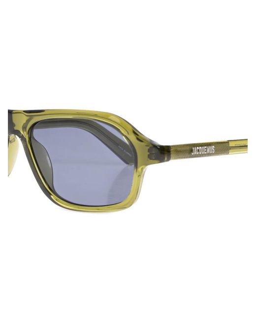 Jacquemus Blue Rectangle-Frame Sunglasses