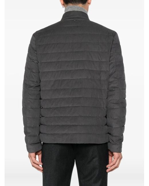 Herno Gray Quilted Down Jacket for men