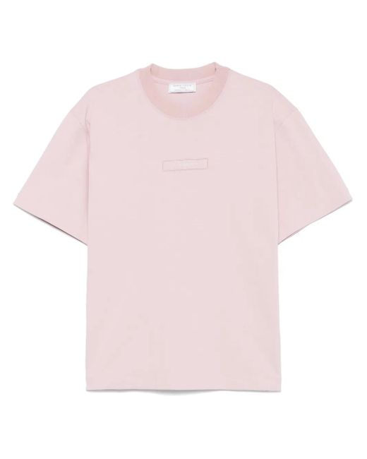 Societe Anonyme Pink Binary-Embroidered T-Shirt