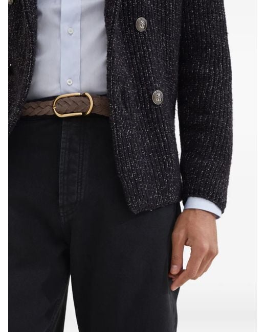 Jeans Con Applicazione Logo di Brunello Cucinelli in Black da Uomo