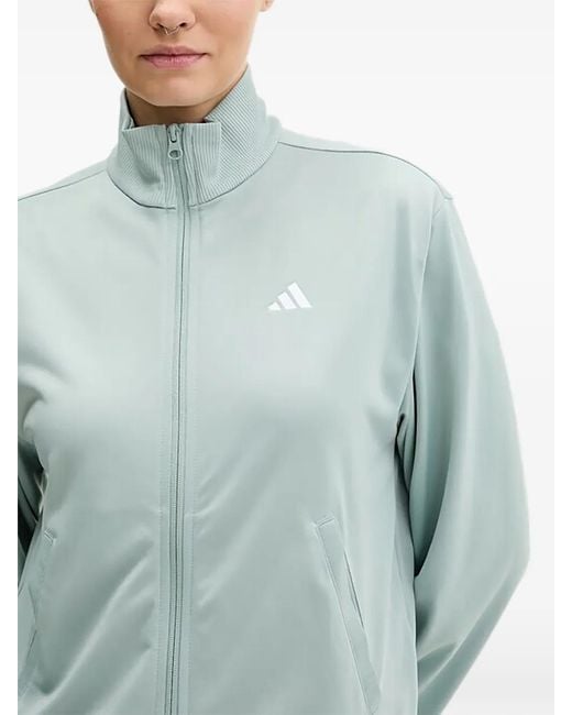Adidas Green Logo-Detail Tracksuit