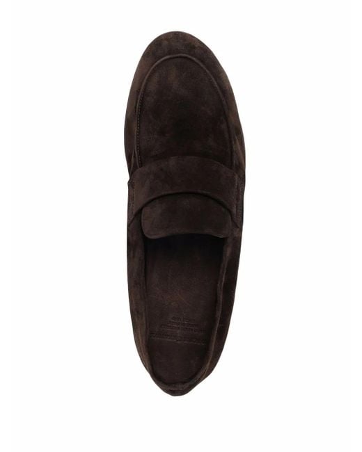 Officine Creative Black Airto Suede Loafers for men