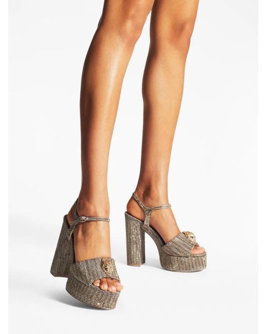 Kurt Geiger Brown Kensington Platform Sandals 125