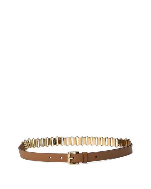 Miu Miu White Leather And Metal Belt