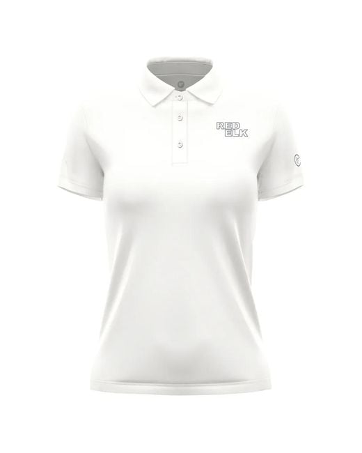 REDELK White Logo-Print Polo Top