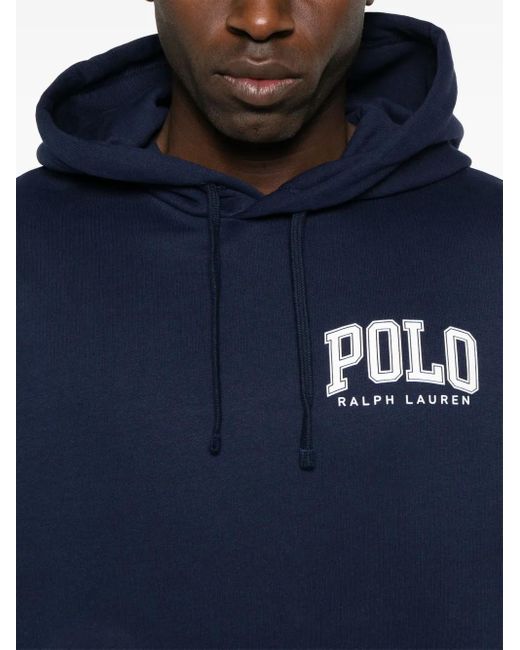 Polo Ralph Lauren Blue Logo Fleece Hoodie for men