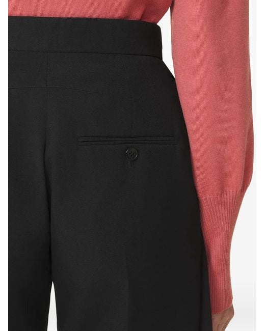 Lanvin Black Trousers With Ruffles