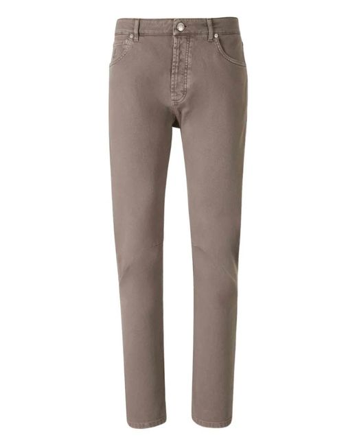 Vaqueros Con Botones Brunello Cucinelli de hombre de color Gray