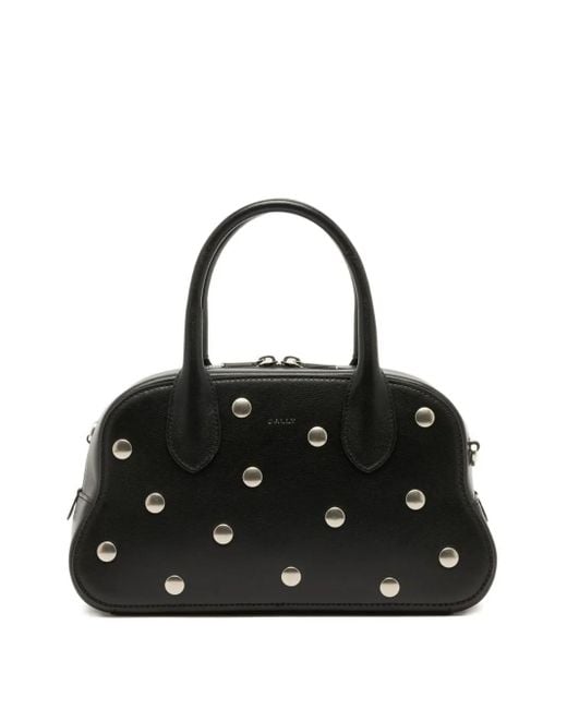 Bally Black Unda Leather Handle Bag