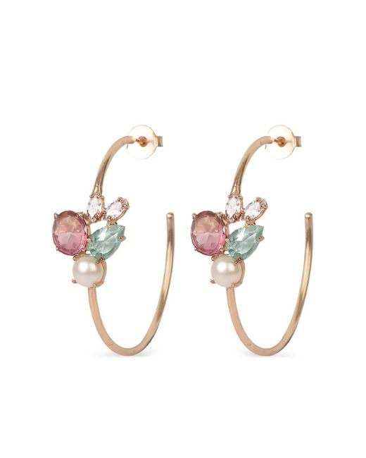 Atelier Mon Metallic Candy Cabana Hoop Earrings