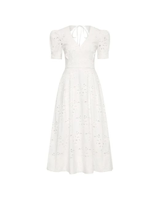 Rebecca Vallance White Artesan Midi Dress
