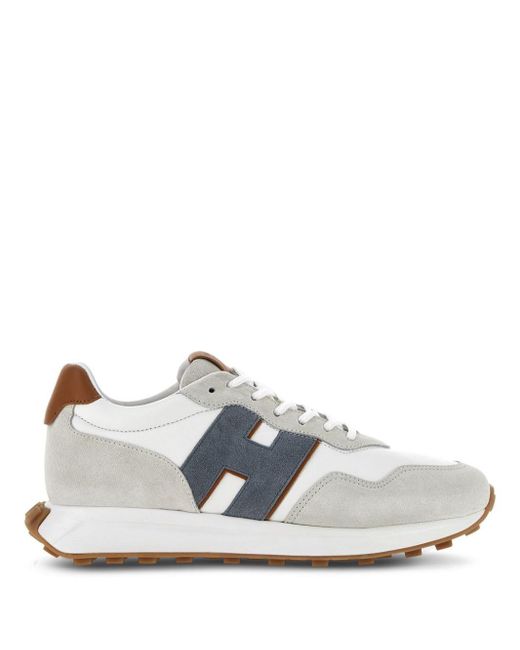 Hogan White H601 Suede Sneakers for men