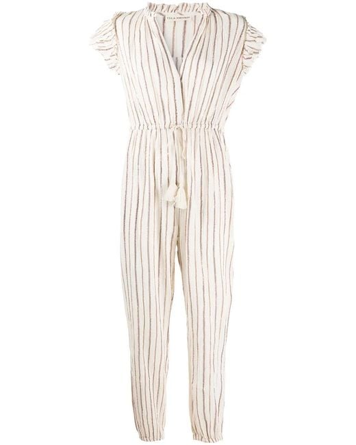 Ulla Johnson White Striped Jumpsuit