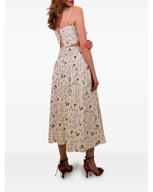 Azeeza White Walton Floral-Patterm Top