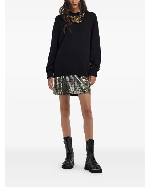 Roberto Cavalli Blue Button-Detailing Jumper