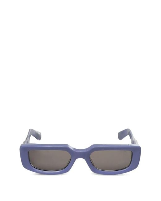 Chrome Hearts Purple Rectangle-Frame Sunglasses