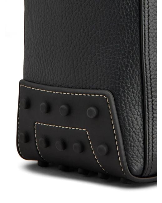 Tod's Black Gommini Pebble-Grain Tote Bag for men