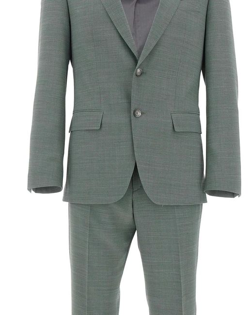 Boss Gray Micro-Patterned Two-Piece Slim-Fit Suit for men