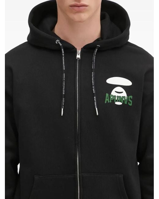 Hoodie Zippé À Logo Imprimé Aape By A Bathing Ape pour homme en coloris Black
