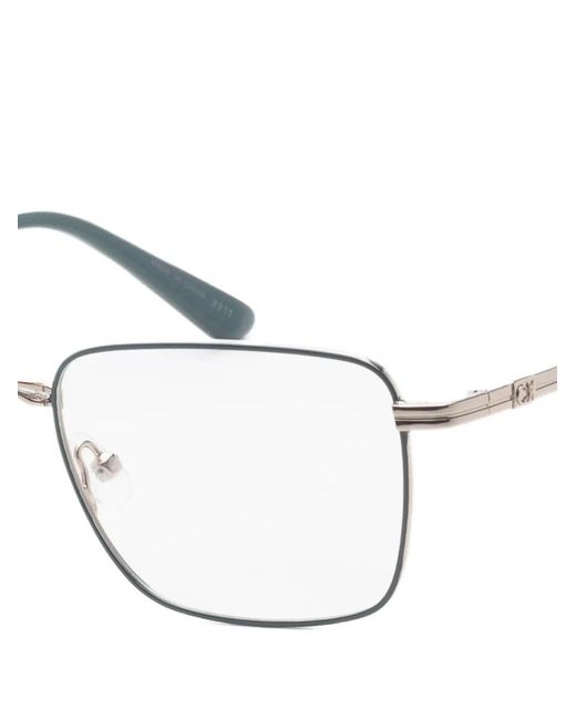 Calvin Klein White Square-Frame Glasses for men