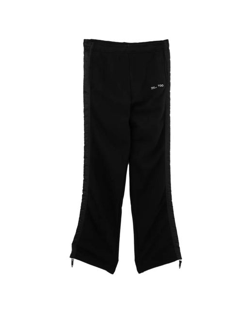 Toga Black Satin-Panel Track Pants for men
