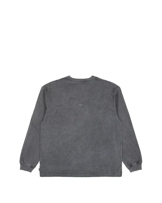 (w)taps Gray Sign-Od Logo-Patch Sweatshirt for men