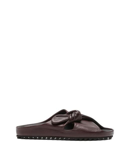 Officine Creative Brown Pelagie Knotted Leather Mules
