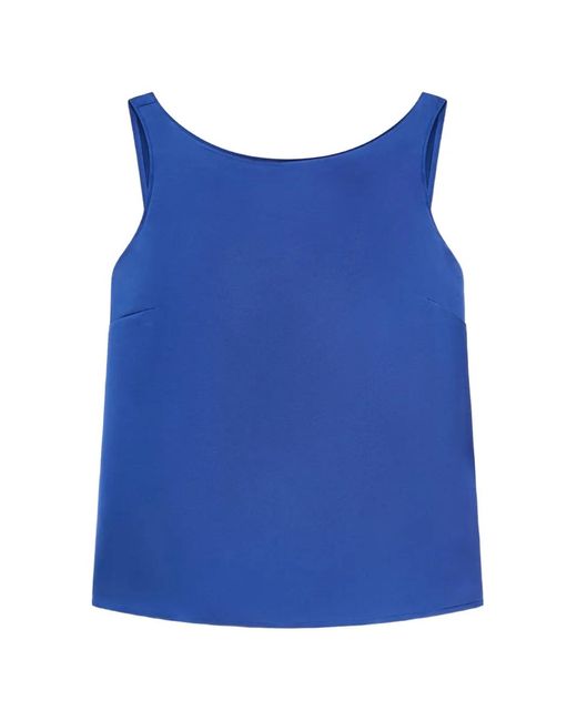 Maliparmi Blue Viscose Sleeveless Top