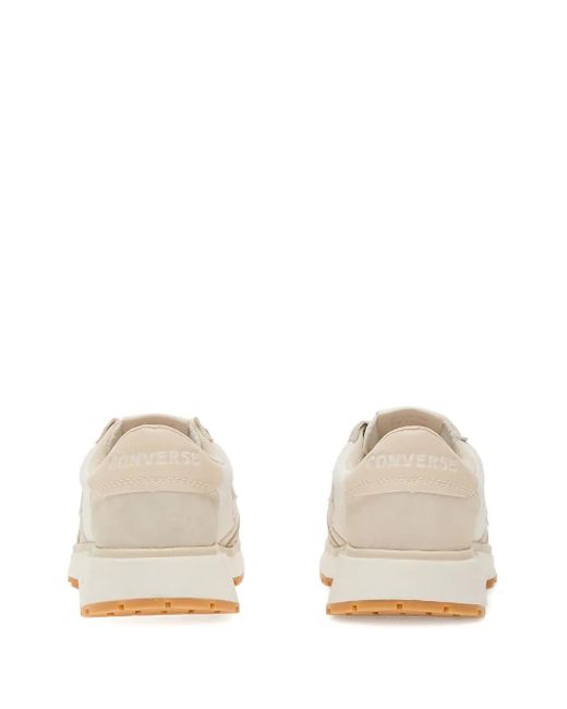 Converse White Omni Logo-Patch Suede Sneakers