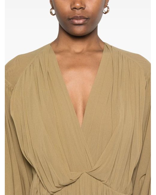 Philosophy Di Lorenzo Serafini Natural Maxikleid Mit V-Ausschnitt