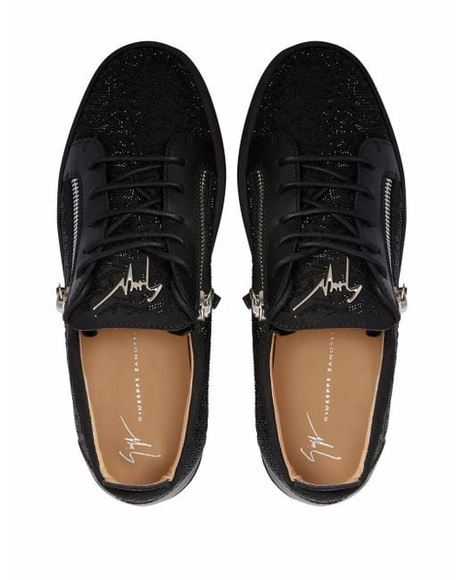 Zapatillas bajas Frankie Winter con doble cremallera Giuseppe Zanotti de hombre de color Black