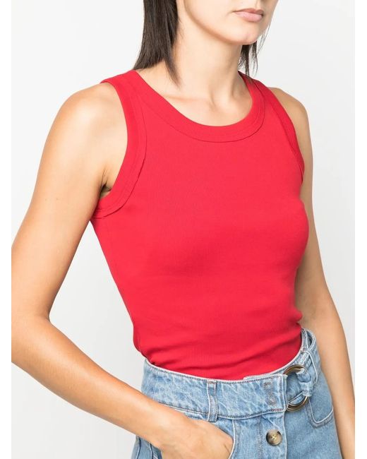 Styland Red Slim-Cut Tank Top