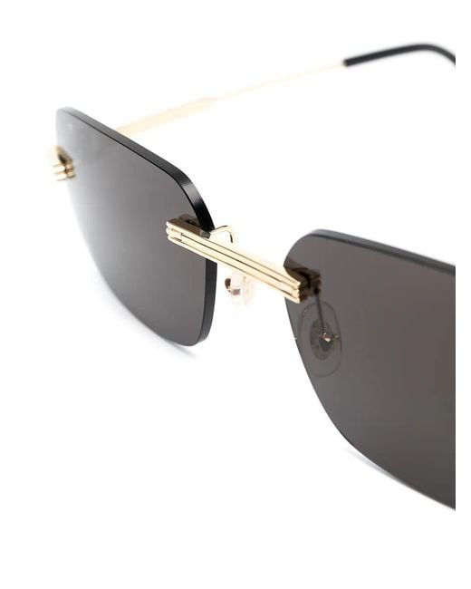 Cartier Gray Square-frame Sunglasses for men