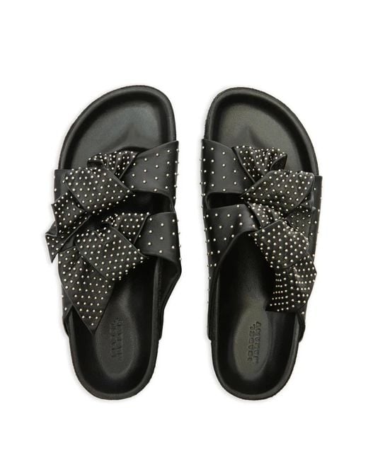 Isabel Marant Black Lennyo Bow Sandals