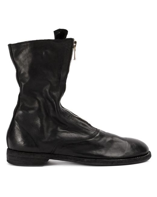 Guidi Black Front Zip Boots