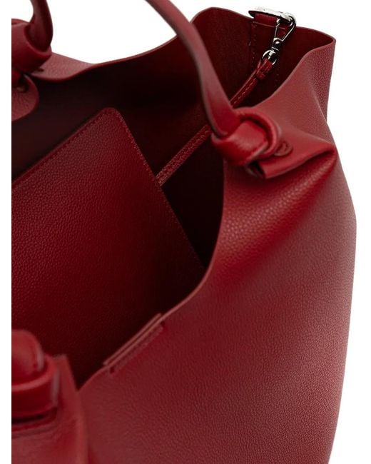 DKNY Red Large Paulaknotted Handle Tote Bag