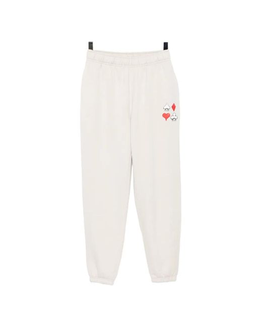 Melt White Graphic-Print Track Pants for men
