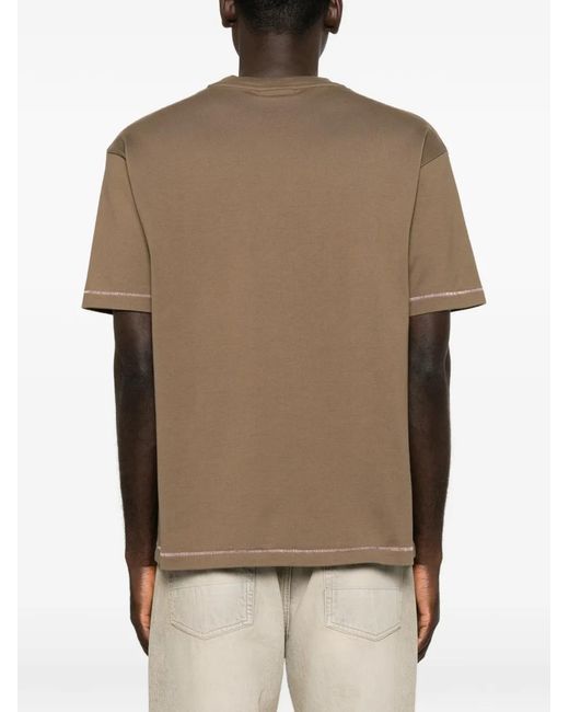Drole de Monsieur Natural Graphic-Print Cotton T-Shirt for men