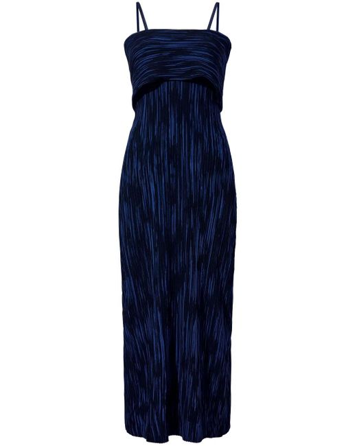 Proenza Schouler Blue Ribbed Knit Maxi Dress