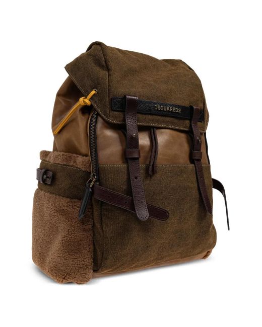 メンズ DSquared² Canadian レザートリム バックパック Brown