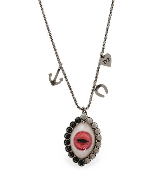 DSquared² White Eye Charm Necklace