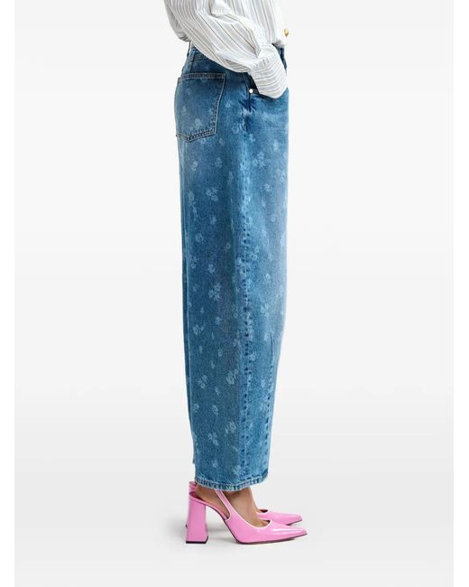 Essentiel Antwerp Blue Floral-Print Jeans