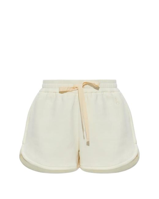Jil Sander White Drawstring Embroidered Shorts