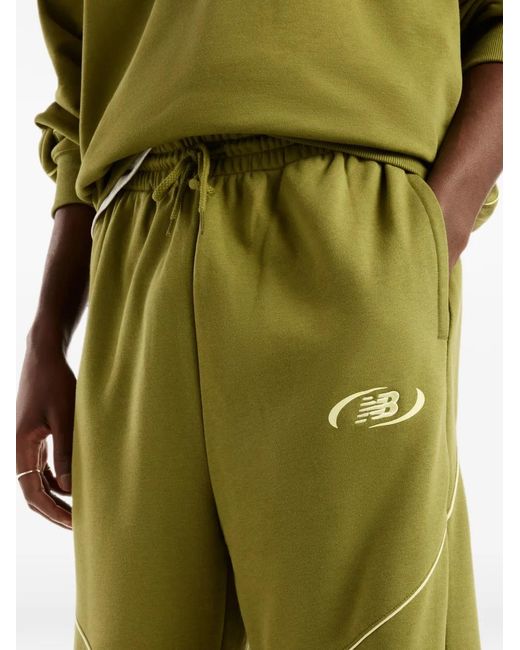 New Balance Green Pantalon De Jogging Trackside for men
